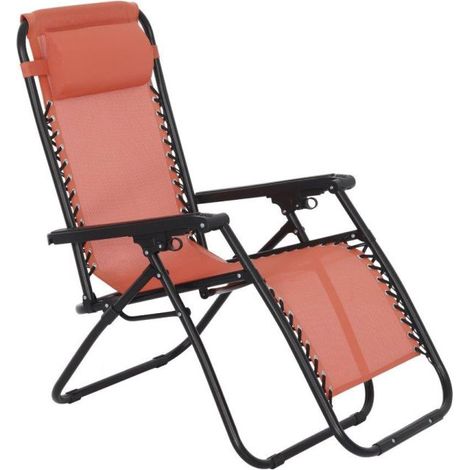 SDRAIO POLTRONA MULTIPOSIZIONE PIEGHEVOLE SIESTA RUGGINE 90X65X110H CM