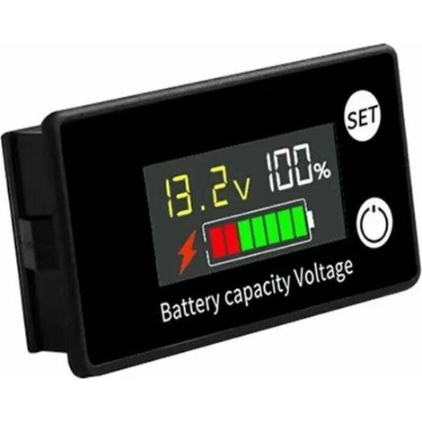 DC 8 V bis 100 V Batterievoltmeter für 12 V, 24 V, 48 V Blei-Säure- und Lithiumbatterien, mit LCD-Anzeige. (1/4)