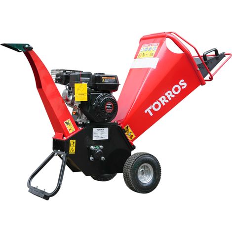 Torros – Broyeur de végétaux thermique 6,5 CV 196 cc – Capacité de coupe 100 mm – Moteur Loncin OHV – Démarrage manuel – HHK84 (1/5)