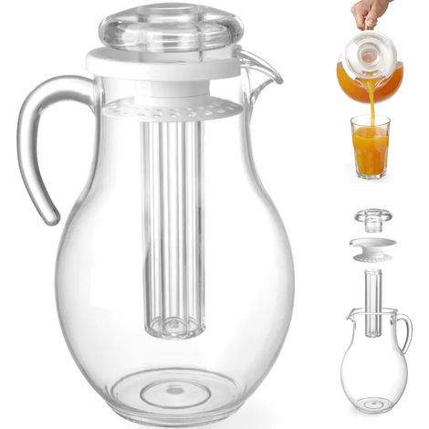 Jarra para bebidas con compartimento para hielo de 3 litros - Hendi 425121 (1/5)
