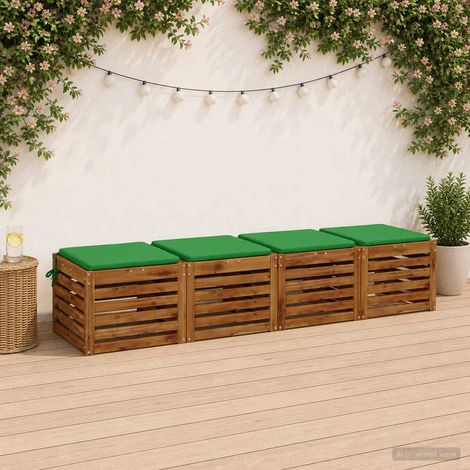 vidaXL 4-Piece Seat Cushions SOEST 4 pcs 100% Polyester Green (1/5)