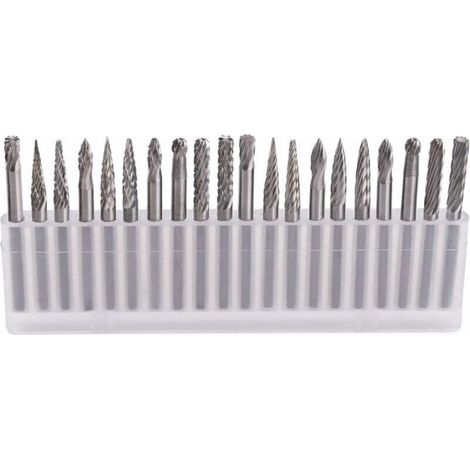 Rotary Milling Cutters - 20 Pcs Tungsten Carbide Milling Cutter, Rotary Steel Drill Bits, Diamond Drill Bits/Rotary Tool with 3mm Shank/DIY Woodworking, Carving, Engraving, Wood Drilling (1/5)