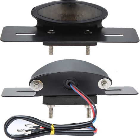 Feu Stop LED 12V Universel pour Moto, Lampe Arrière avec Support Noir, Verre Fumé, Feu Rouge, Accessoire de Personnalisation Moto (1/5)