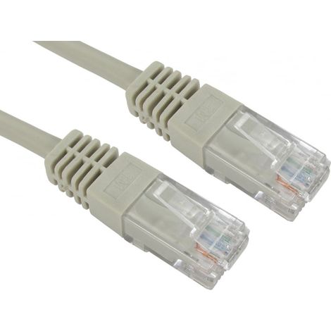 Câble Ethernet catégorie 5e UTP RS PRO, Gris, 20m PVC Avec connecteur Droit ( Prix pour 1 )