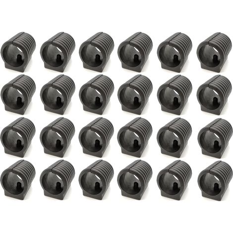 Möbelgleiter, Kunststoff-Stuhlrohr-Klemmgleiter, Kunststoff-Stuhlbeingleiter für U-förmige Stuhlbeine, Stuhlbeingleiter mit Befestigungselementen für Rundrohre, 24 Stück (19 mm)
