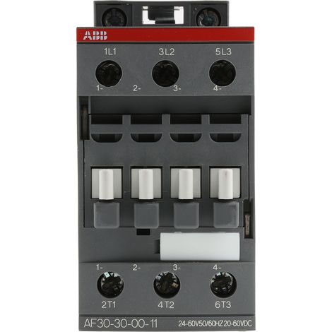 Contacteur ABB série AF30, 3 pôles , 3NO, 50 A, 24 V (c.a./c.c.), 15 kW ( Prix pour 1 )