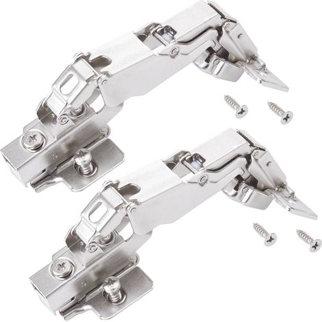 2 Stück Weitwinkelscharniere T52 Innenanschlag 165° Weitwinkel-Topfband mit Soft-Close Topfscharnier inkl. Montageplatte von SOTECH
