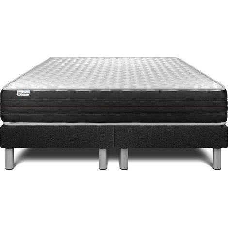 Matratzen- und Lattenrost-Set 2x80x200 cm - Vitalmemo One