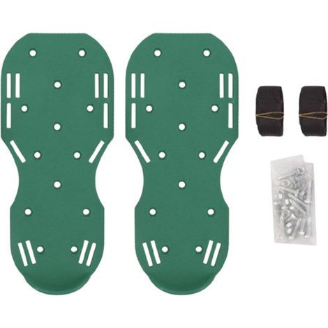 Chaussures aérateurs de pelouse – 2 chaussures d'aération de pelouse avec sangles auto-agrippantes Outils d'aération de pelouse, sandales d'aération à pointes robustes, aérateur de cour pour (1/5)