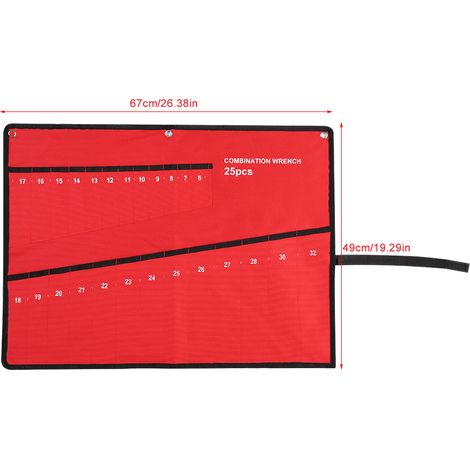 Werkzeugaufbewahrungstasche mit mehreren Fächern – Rollbare Werkzeugtasche aus Canvas – Mit 25 Fächern – Kompakt, leicht und robust (1/5)