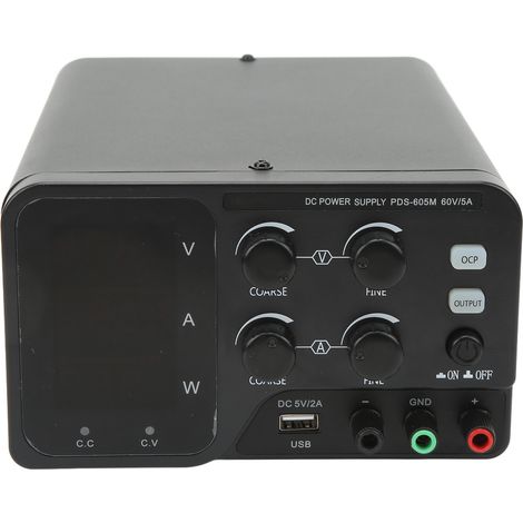 Einstellbares, geregeltes Gleichstromnetzteil mit Schalter, 60 V, 5 A Ausgang, 4-Bit-LED-Anzeige, 110–220 V einstellbare Spannung, EU-Stecker (1/5)