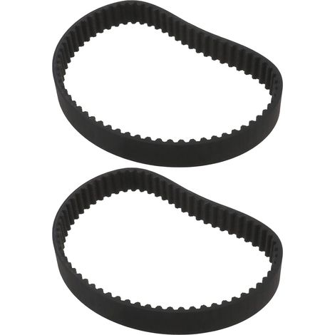 Lot de 2 courroies dentées en caoutchouc pour scarificateur HTD330-5M-14 de 330 mm de circonférence, 66 dents, pas de dents de 5 mm, largeur de 14 mm, boucle fermée, noir (1/5)
