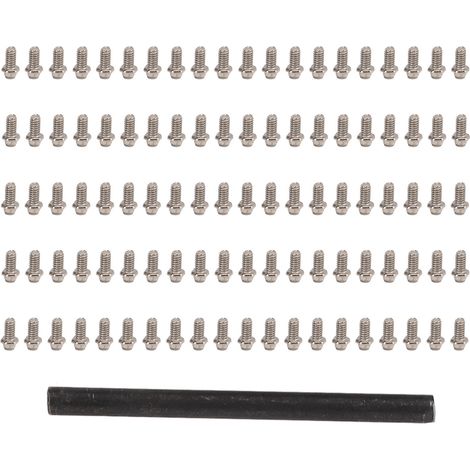 100 pièces Vis en Acier Inoxydable M1.4 pour Modèles Réduits SCX24 1/24 et 1/18, Pièces Auto (1/5)