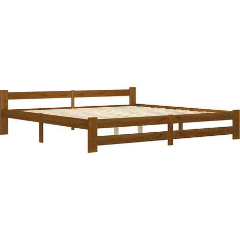 Maison Exclusive - Massivholzbett Honigbraun Kiefer 200x200 cm (1/5)