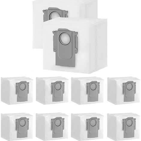 10 Stück Staubbeutel für Xiaomi Roborock S7 Max Ultra / S7 Pro Ultra / Q7+ / Q7 Max+ / Q5+ Roboterstaubsauger, 3 l großes Fassungsvermögen, Einweg-Ersatzbeutel, Filterbürste, Ersatztuch, Zubehörset, E (1/5)