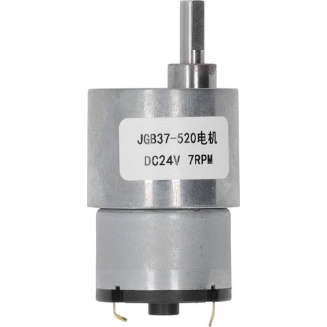 Moteur à courant continu 24V, 7 tr/min, couple élevé, faible bruit, avec encodeur Hall, laiton et aluminium. (1/5)