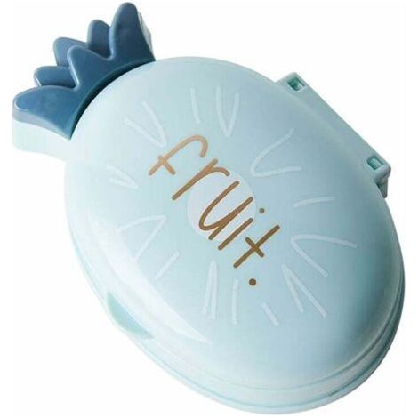 Portable Cartoon Pineapple Soap Box Waterproof Soap Holder Soap Case with Lid for Shower Bathroom Travel(Green)-Fei Yu (1/4)