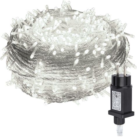Randaco Catena luminosa LED 30m 300 LED Decorazione Natalizia – 8 Modalità di Illuminazione per Decorazione Giardino Bianco Freddo
