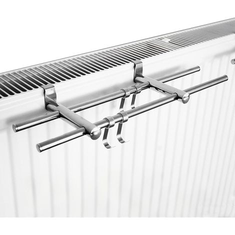Séchoir à Linge Radiateur Mural, Sèche-Serviettes sans Perçage avec 4 Crochets pour Radiateurs, Séchoirs à Linge, Chauffe-Linge, Cintres, 50cm (1/5)