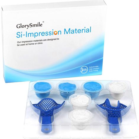Lot de 2 Plateau D'empreintes Dentaires, Dentaire Impression Kit, Cuillère a Empreinte Dentaire, Outils D'accessoires de Dentisterie, pour Dentaire pour Bucco, Réutilisable (1/4)