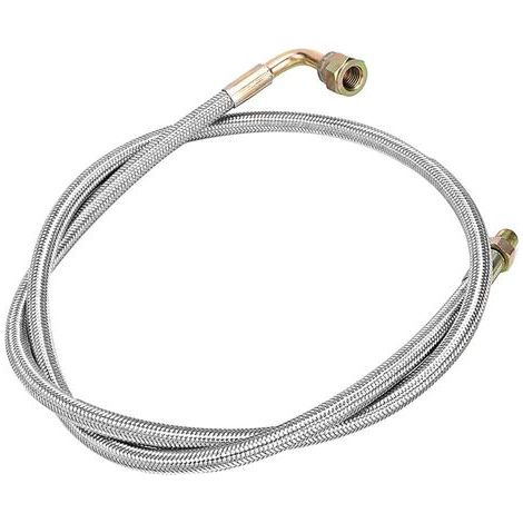Conduite d'huile, tressée 1/8 npt, conduite d'alimentation en huile turbo, 3An 36 pouces, turbocompression et accessoires Conduite d'alimentation en huile turbo en acier tressé de 36 pouces 1 8 NPT po (1/5)