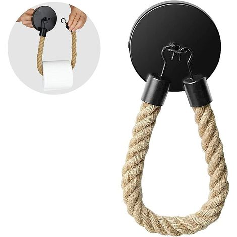 Toilettenpapierhalter mit Regal, Schwarz, Vintage-Badezimmer-Dekoration, Zuhause, Hotel, Lochinstallation, Badezimmer (1/5)
