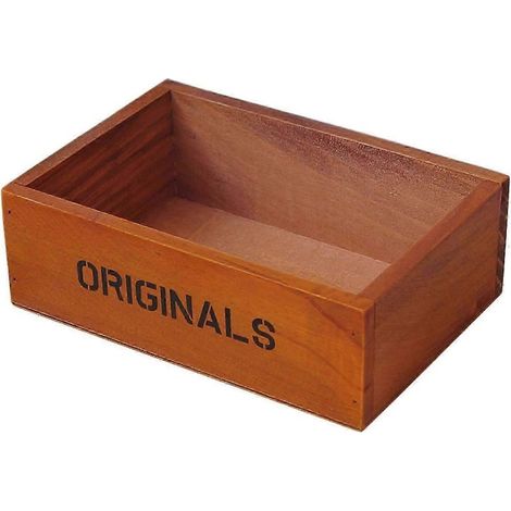 Boîte de rangement en bois multifonctionnelle pour bureau, bijoux, cosmétiques et maquillage.-Wood Color (1/5)