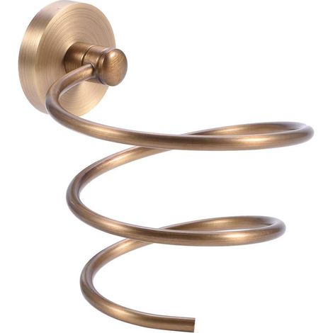 Solid Brass Wall Mount for Hair Dryer, Organizer (1/5)