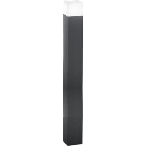Paletto Esterno Moderno Tower Alluminio Antracite 1 Luce E27 Ip54 H90