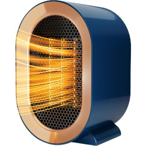 Radiateur soufflant, radiateur portable à économie d'énergie, radiateur de bureau portable à deux vitesses (bleu) (1/5)