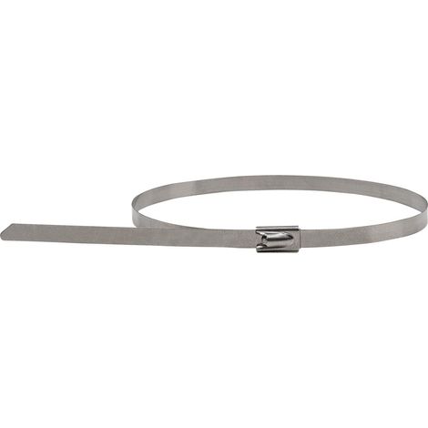 Serre-câbles en inox avec fermeture à bille, 4,6x250 mm, 100 pièces 100 pièces (1/5)