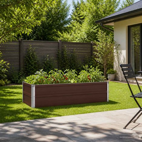vidaXL Cama de Jardín Elevada Marrón 100 x 40 x 24 cm (1/5)