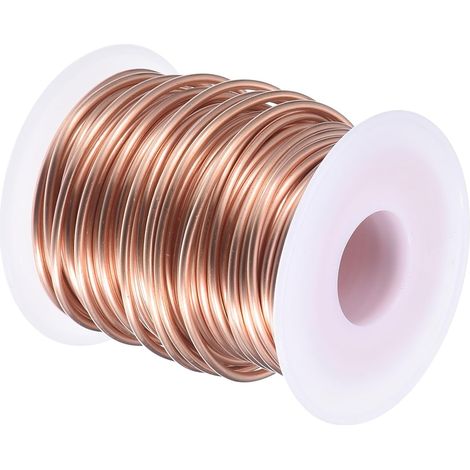 Fil De Cuivre Souple (10 Gauge, 31 FT), Fil De Cuivre Nu 99,9% naturel 2,5mm Fil Solide Pour DIY Décoration Jardinage (9,5Mètre) (1/5)