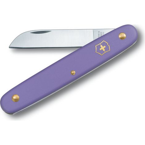 Victorinox Couteau de jardin violet lame 55 mm pratique