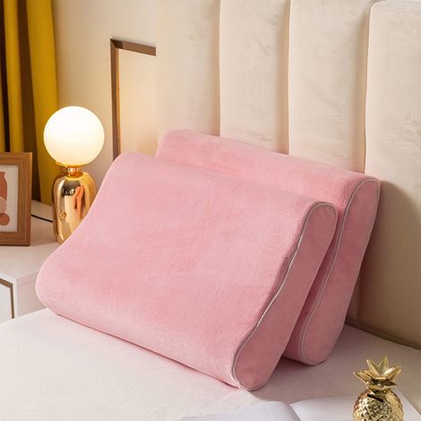 Taie D Oreiller - 60x40 cm - Velours Lait - Pour Coussin Memoire Cervical - 1 Unite (1/5)