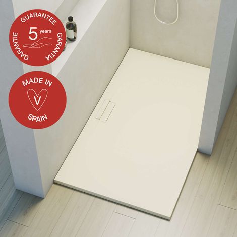 Receveur de douche Poalgi, extraplat, blanc marfil, L.90 x l.160 cm, série Shile