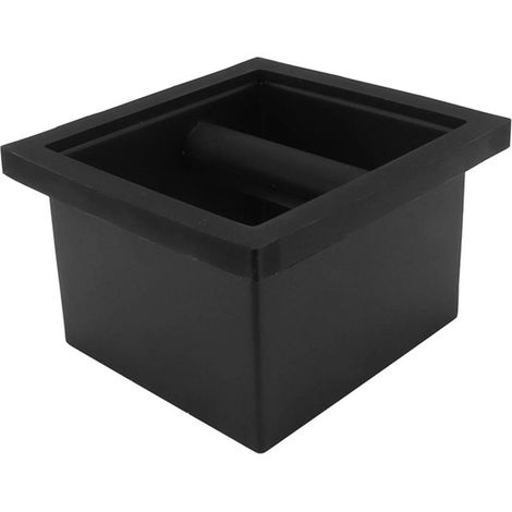 Boîte à marc de café avec goulotte intégrée en acier inoxydable, bac à marc sans fond pour bureau, pour la maison (1/5)