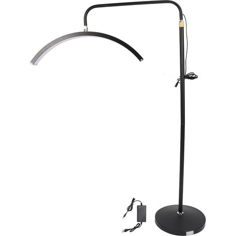Lampadaire LED 50W 19 pouces en demi-lune pour extensions de cils, réglable en hauteur, gradation 3000-6000K, noir, tension 100-240V (1/5)