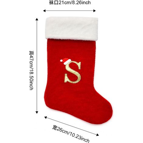 Large Christmas stockings, Christmas decorations, English letter ornaments, letter socks, children's cartoon gift bags
