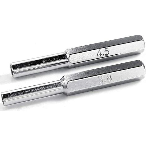 2 - Embout De Tournevis - Acier Trempé - Pour Cartouches Jeux Vidéo Nintendo Sega - Compatible Nes Snes N64 Gameboy Megadrive - Noir - 3,8 Mm Et 4,5 Mm