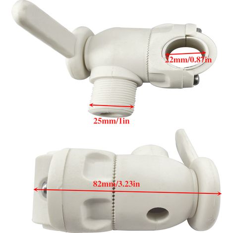 Marine nylon antenna mount with tubular antenna socket, outer diameter 25 mm, inner diameter 15 mm, marine accessory.--DTEKGAZ