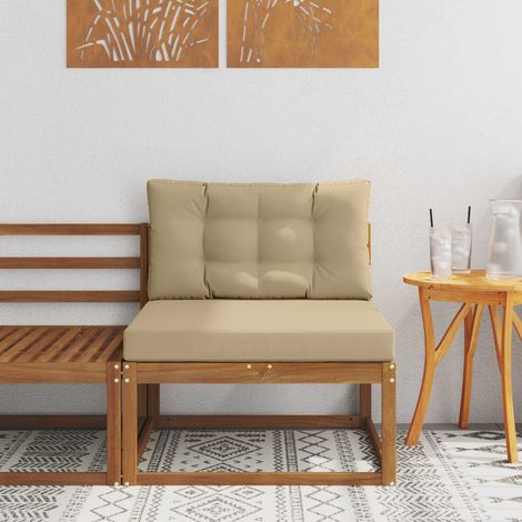 Outdoor Mittelsofa Massivholz Akazie Natur