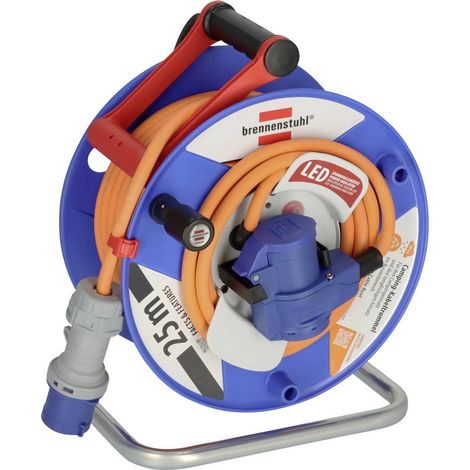 Brennenstuhl 1182470200 Avvolgicavo da campeggio 25 m Arancione Spina CEE 16 A 3 poli (1/5)