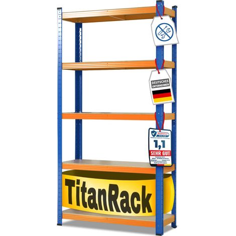 Schwerlastregal Grizzly Blau-Orange Höhe: 220 cm Breite: 120 cm Tiefe: 45 cm