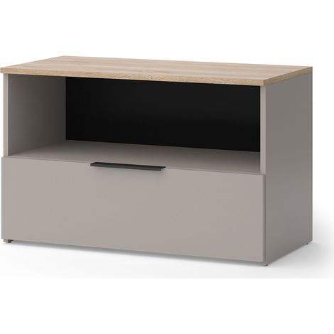 Commode Wido, Grège, 80x50cm avec 1 compartiment fermé, Vicco (1/5)