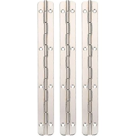 Lot de 3 charnières pliantes continues à 180° pour piano, charnières longues pour armoire et boîte en bois (1/2)