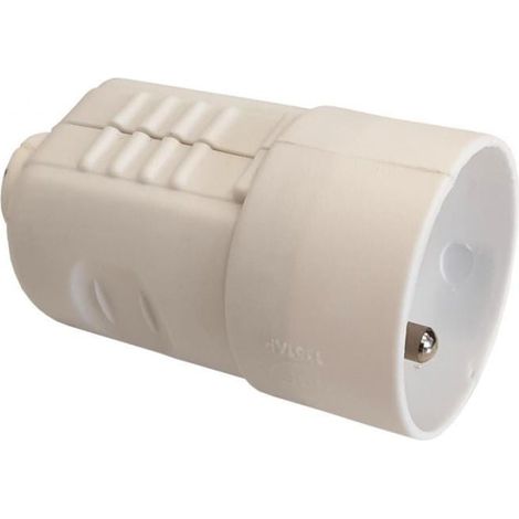 Tragbare Steckdose mit Erdung IP20 250V 16A weiß 24006