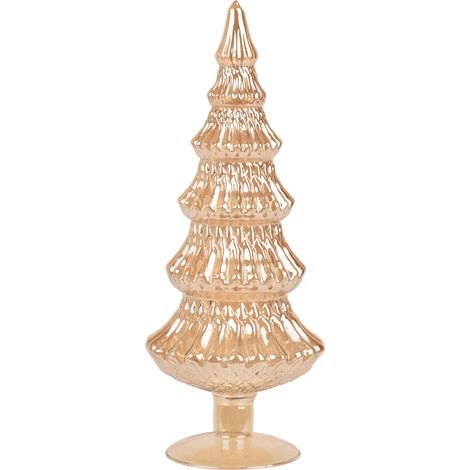 Albero di Natale decorativo in vetro ambra Ø14 × H35 cm (1/2)
