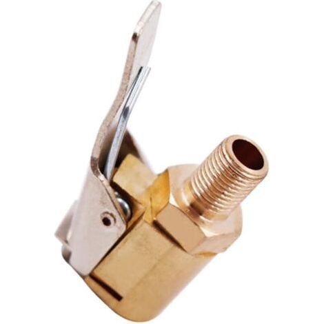 Brass inflator nozzle, air pump clip, car tire valve adapter, inflator valve connector, brass nozzle pump, inflator valve clip, clamp connector adapter (1/5)