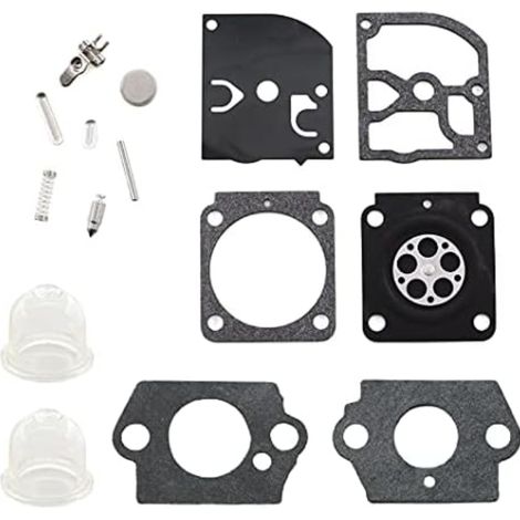 Kit membrane carburateur Stihl FS38 FS45 FS55 FS46 HS45 BG45 BG85 MM55 BT45 C1Q-S66, jeu de réparation joint et membrane, compatible tronçonneuse débroussailleuse, pièce d'origine. (1/3)